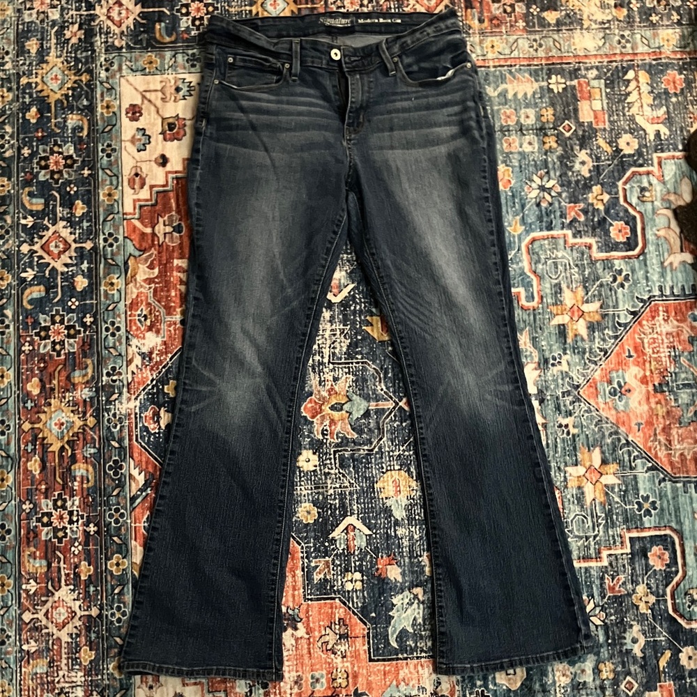 Signature by Levi Strauss Indigo Wide Leg Jeans